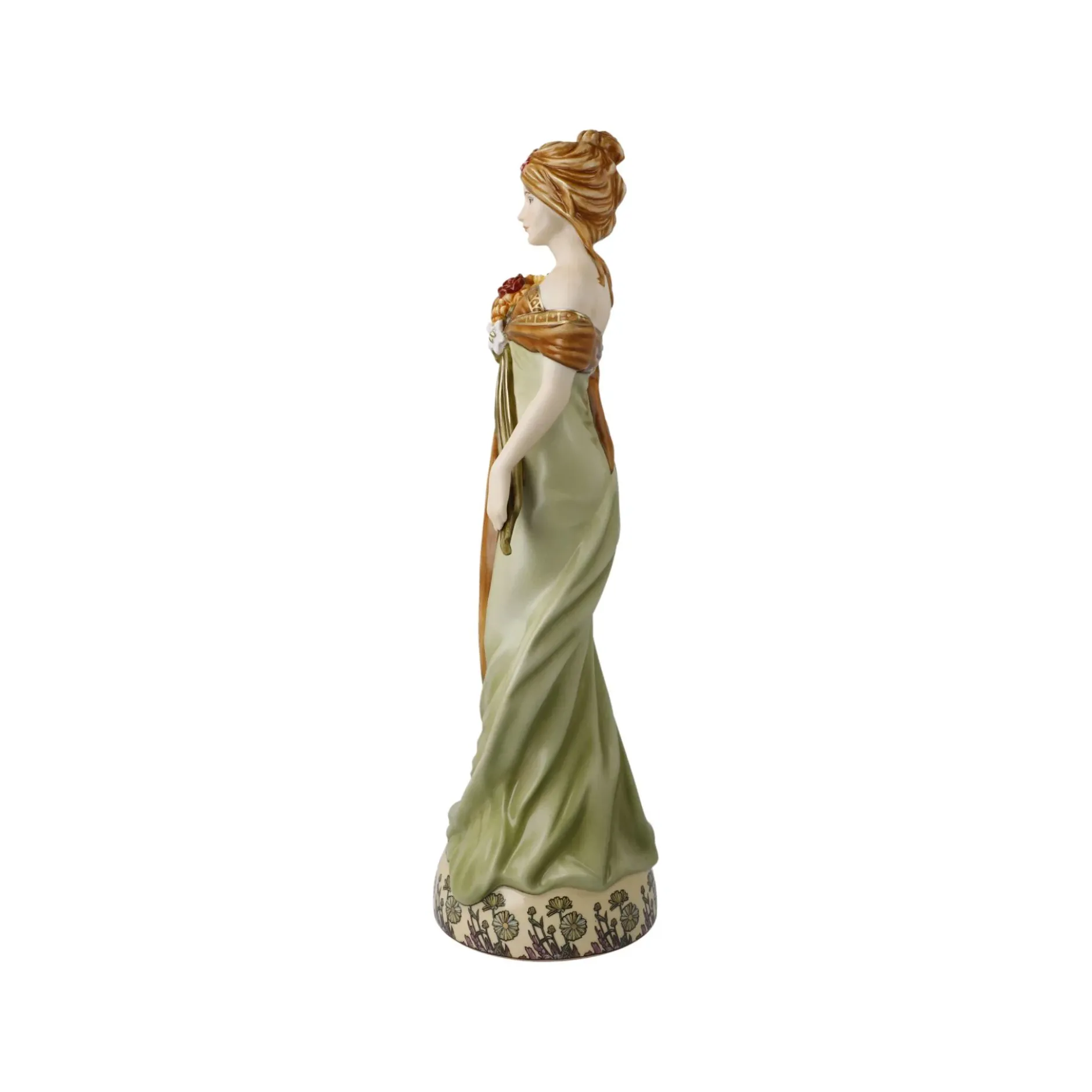 Porzellan Figur 'Frühling' von Alphonse Mucha 9,5x32,5x10cm