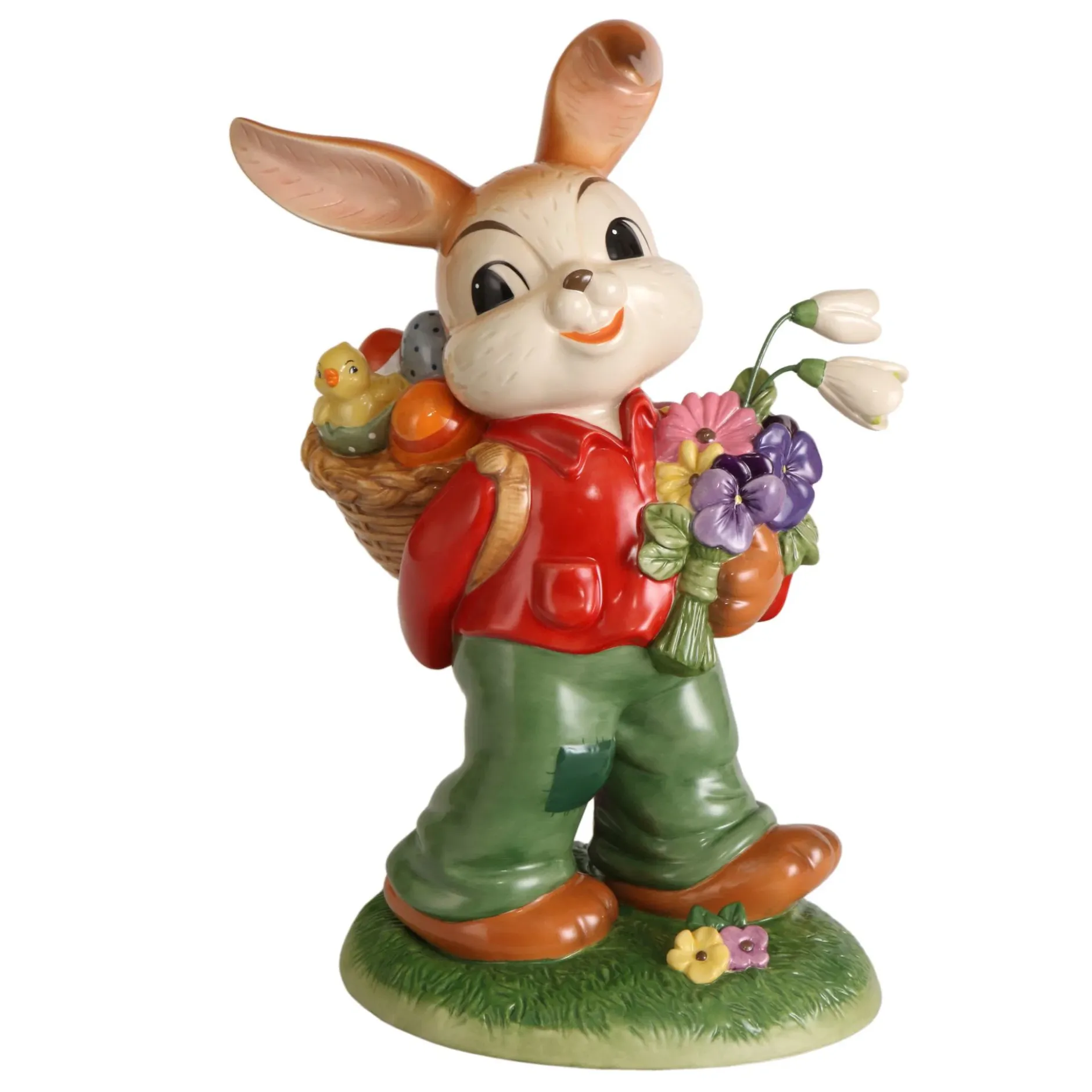 Porzellan Figur 'Frohe Osterzeit' von Goebel 18,5x38x27cm