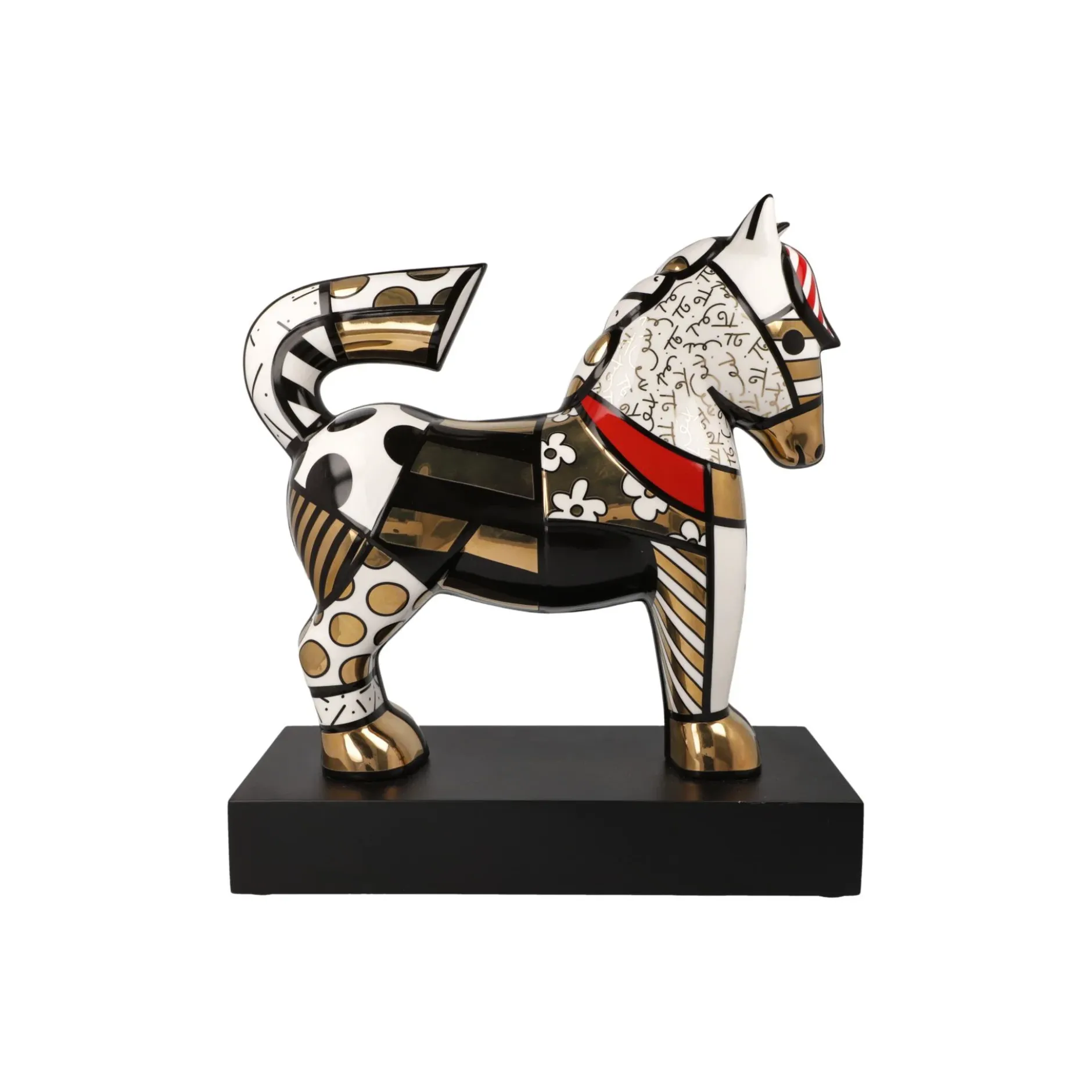 Porzellan Figur 'Golden Dancer' von Romero Britto 12,5x31x28cm