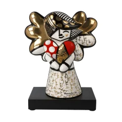 Porzellan Figur 'Golden Faith' von Romero Britto 10,5x23x18,5cm