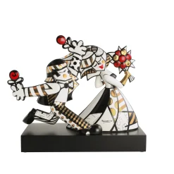 Porzellan Figur 'Golden Follow Me' von Romero Britto 17x41x48cm