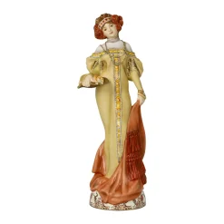 Porzellan Figur 'Herbst' von Alphonse Mucha 11x32x12cm