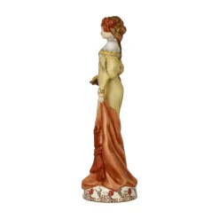 Porzellan Figur 'Herbst' von Alphonse Mucha 11x32x12cm