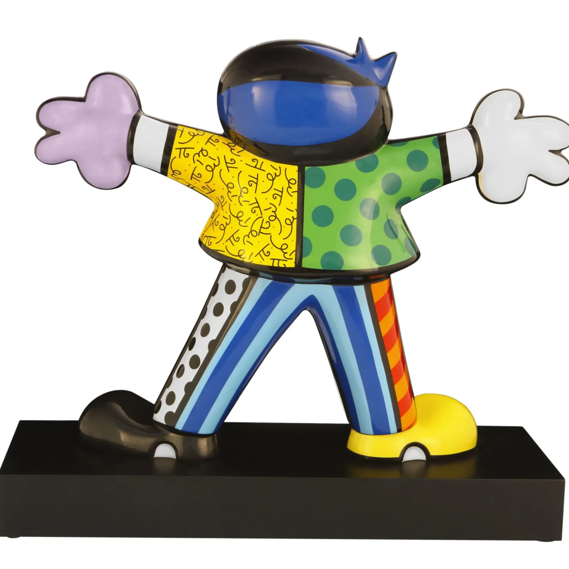 Porzellan Figur 'Hug Boy' von Romero Britto 19x47x54cm
