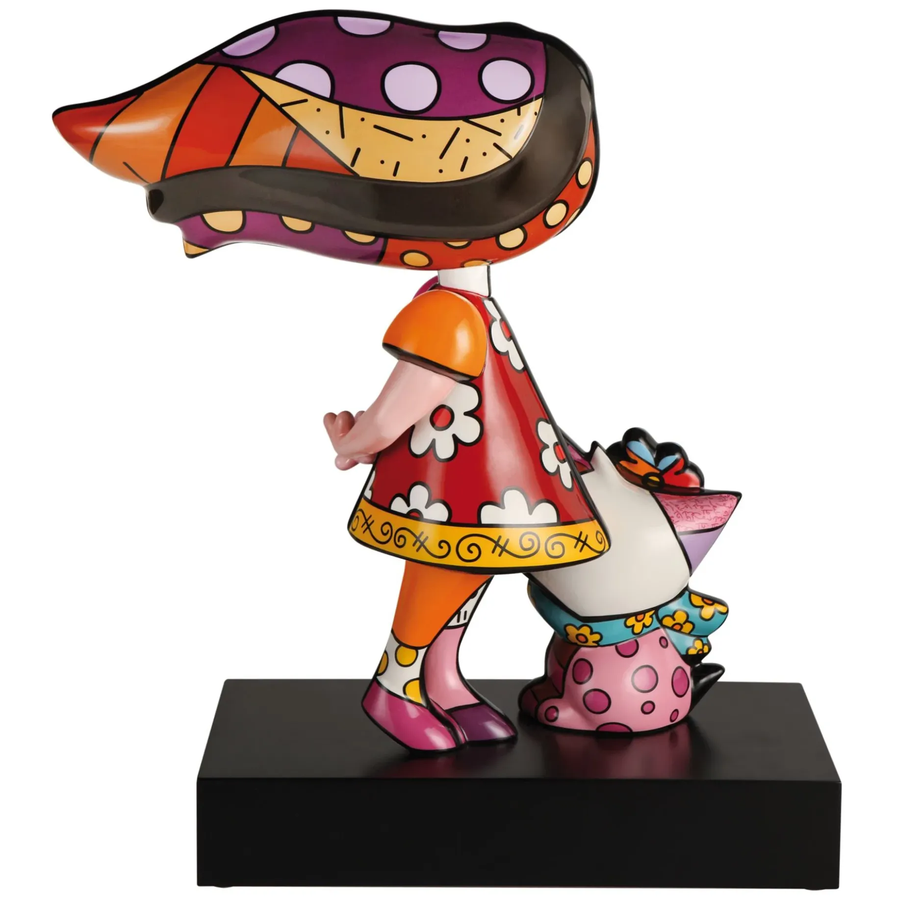 Porzellan Figur 'My Lovely Friend' von Romero Britto 18x47x41,5cm