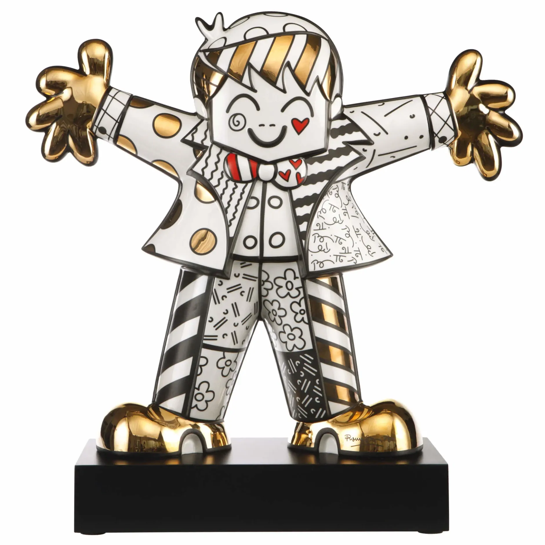 Porzellan Figur 'Ready for a Hug' von Romero Britto 46,5x47x17cm