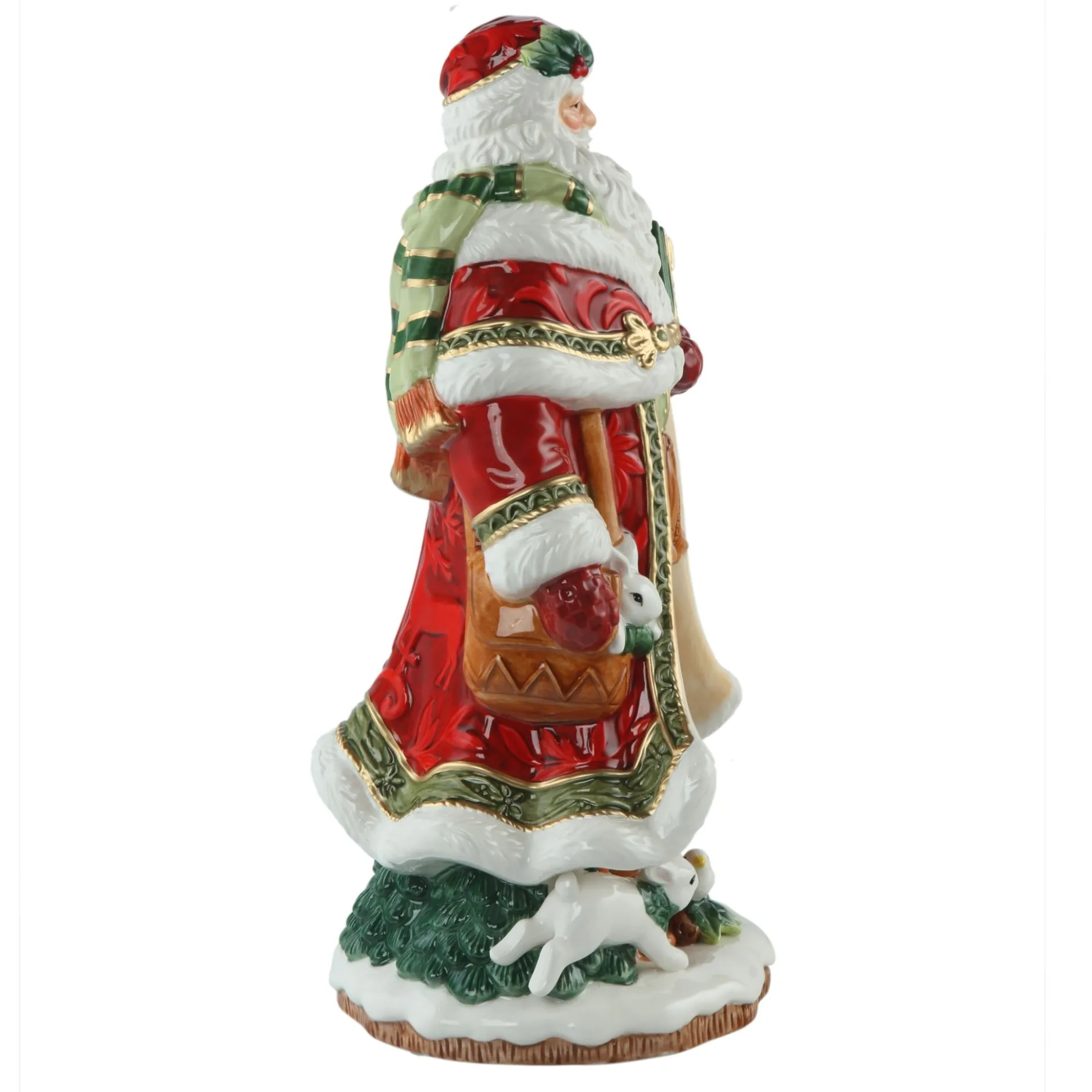 Porzellan Figur 'Santa mit Geschenk' von Goebel 15,5x32,5x17,5cm