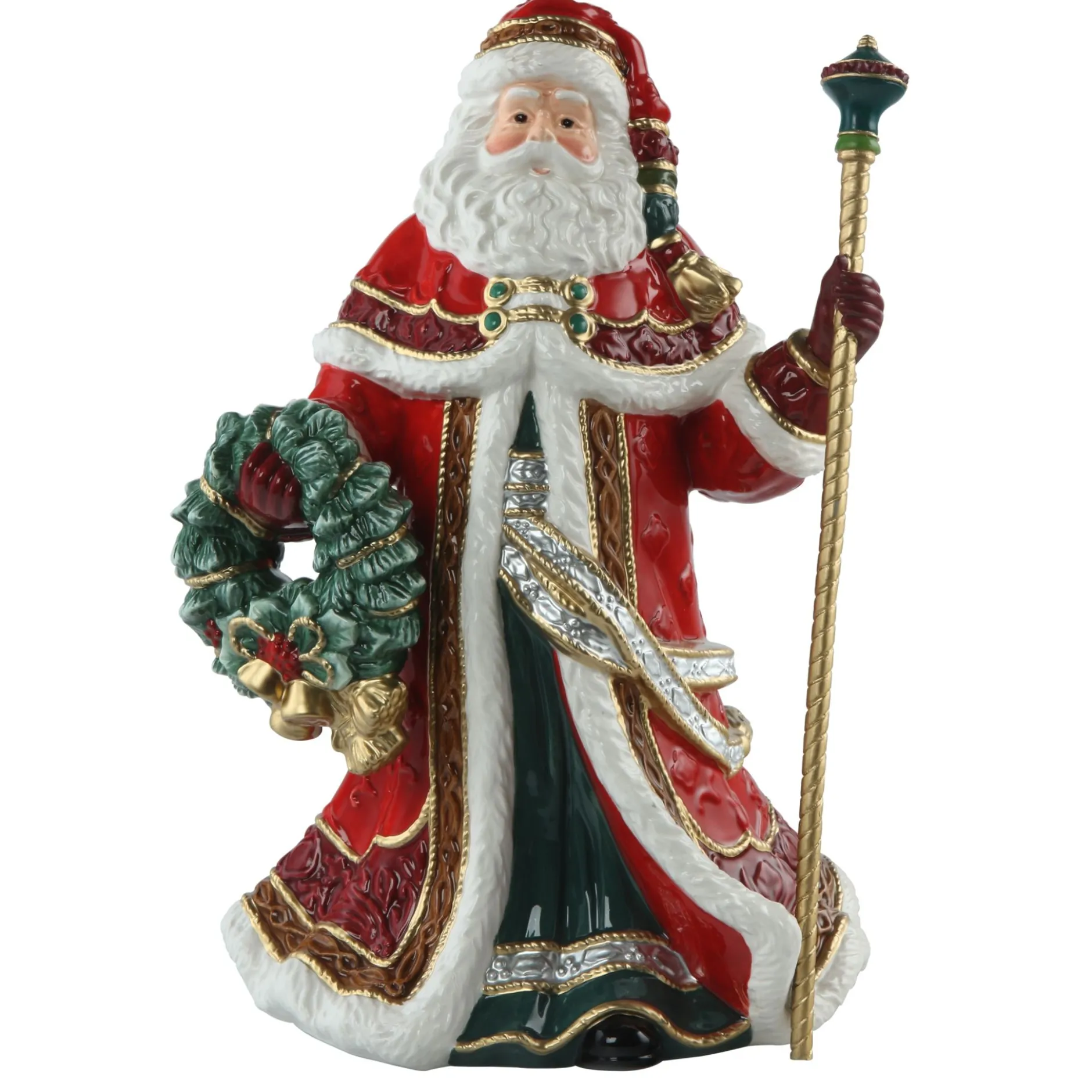 Porzellan Figur 'Santa with Wreath' von Goebel 19x33x24cm