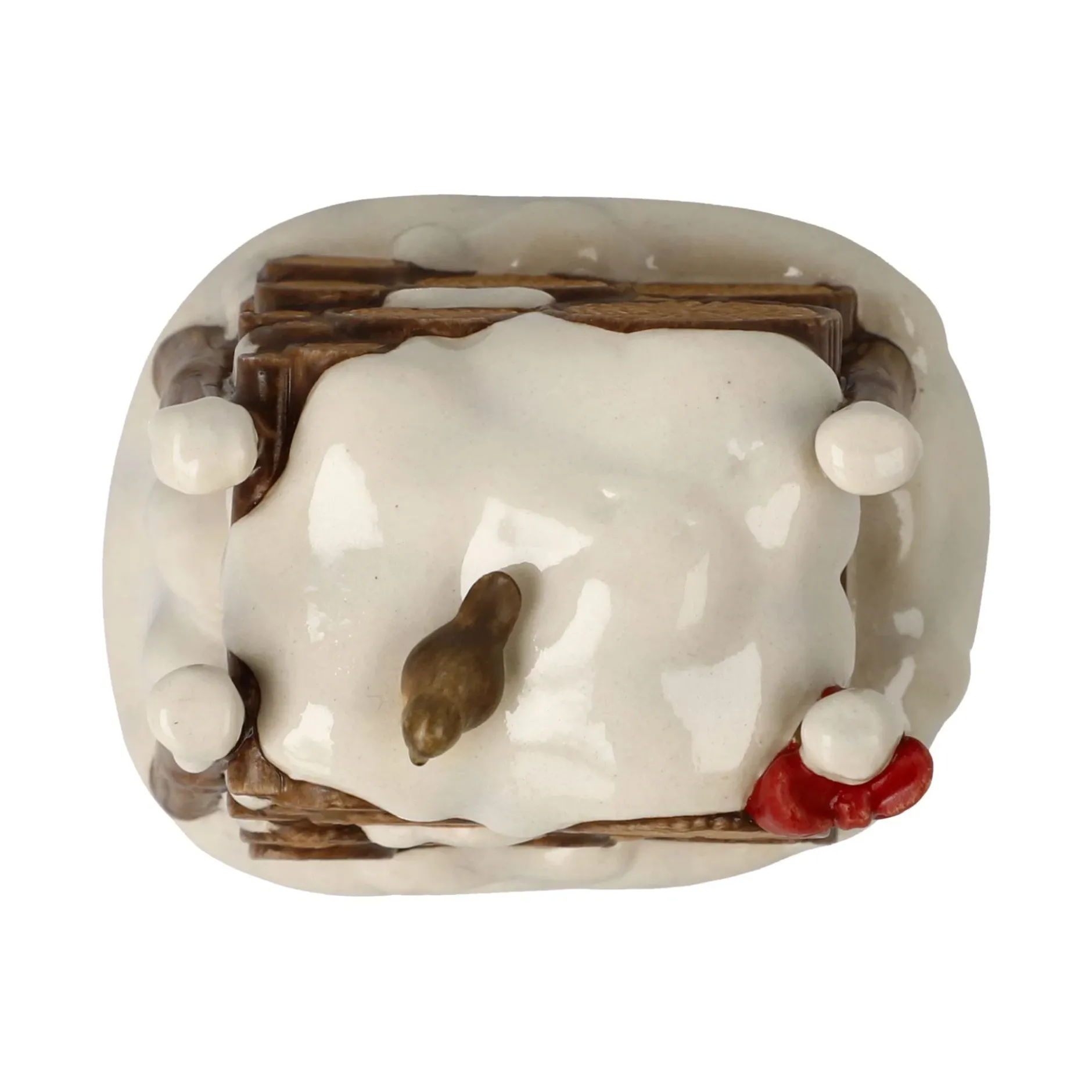 Porzellan Figur 'Winterlicher Holzstapel' von Goebel 5,5x5,5x7cm