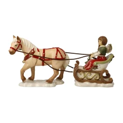 Porzellan Figur 'Winterschlittenfahrt' von Goebel 13x17x37,5cm