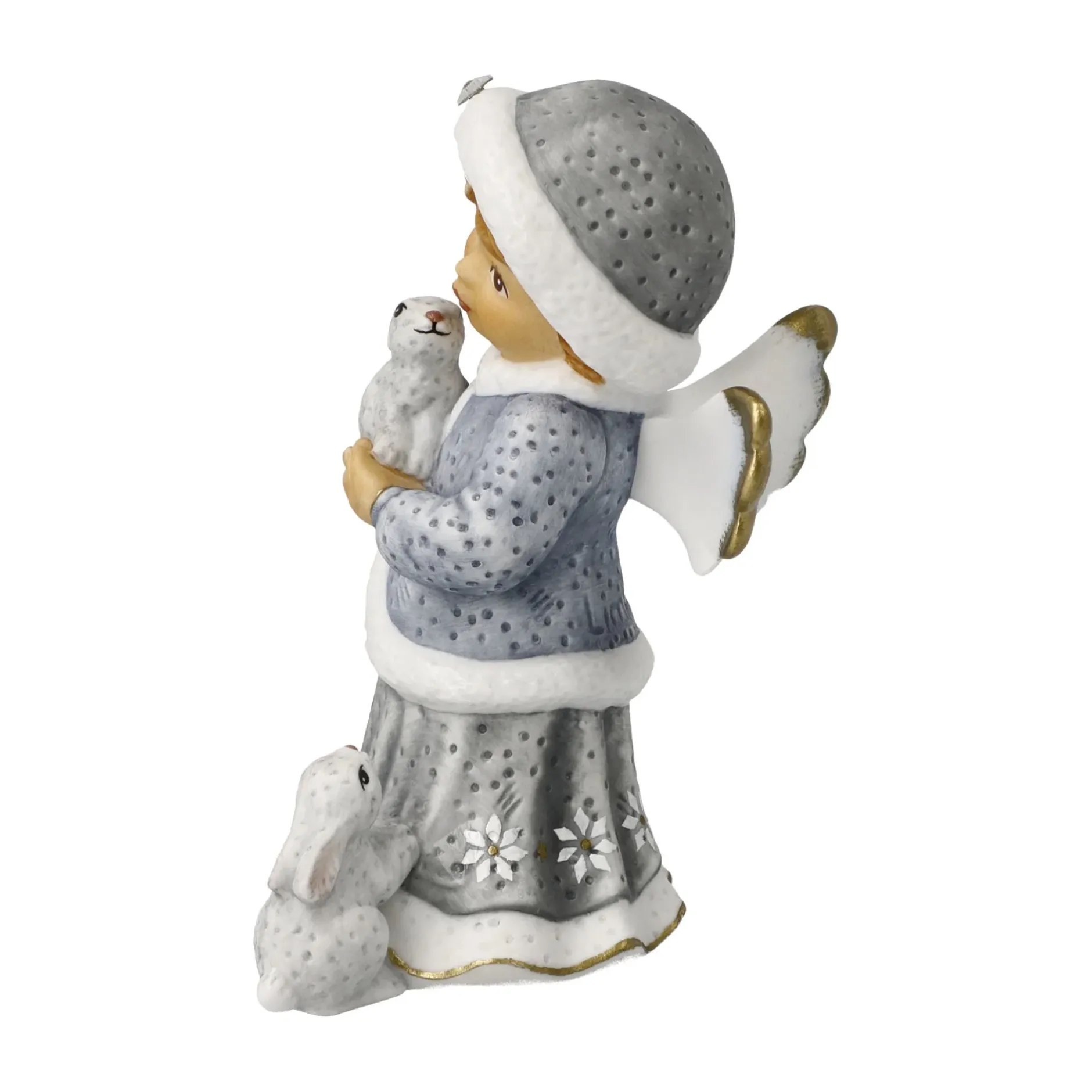 Porzellan Figur 'Winterspaziergang' von Julia E. Limpke 6x10,5x8cm