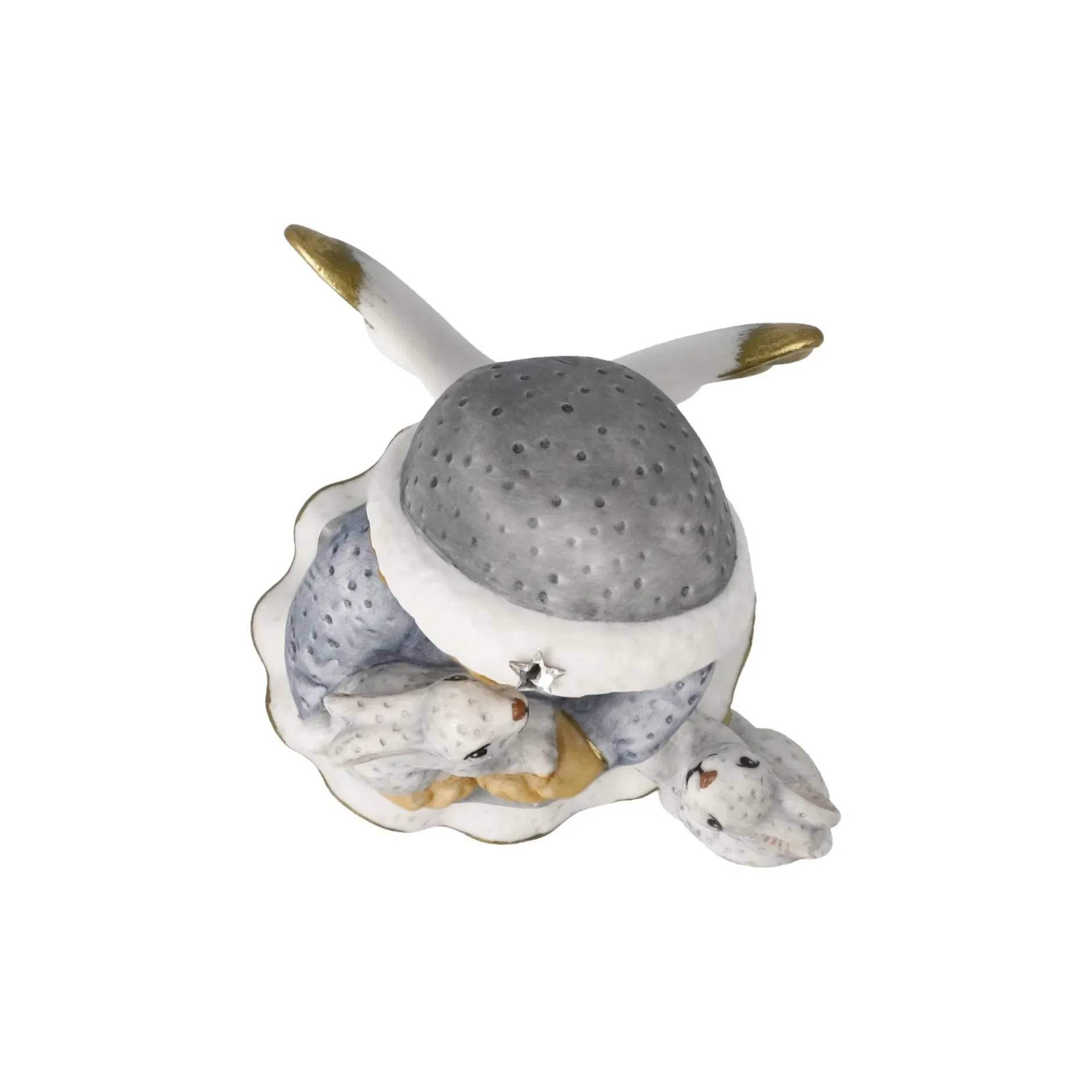 Porzellan Figur 'Winterspaziergang' von Julia E. Limpke 6x10,5x8cm