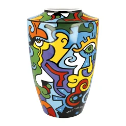 Porzellan Vase 'Abstract Vision' von Billy the Artist 16x24x16cm