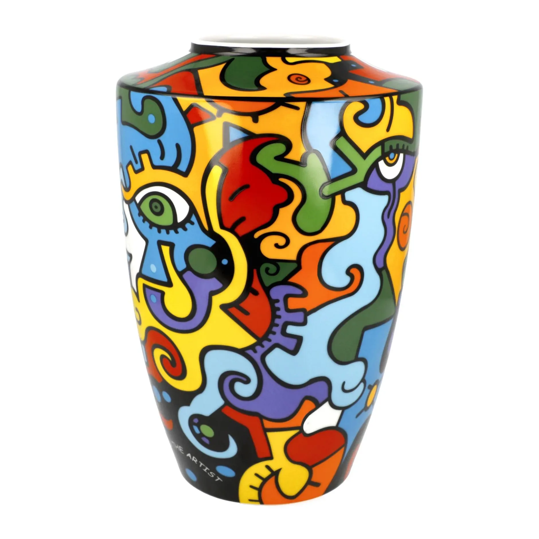 Porzellan Vase 'Abstract Vision' von Billy the Artist 16x24x16cm