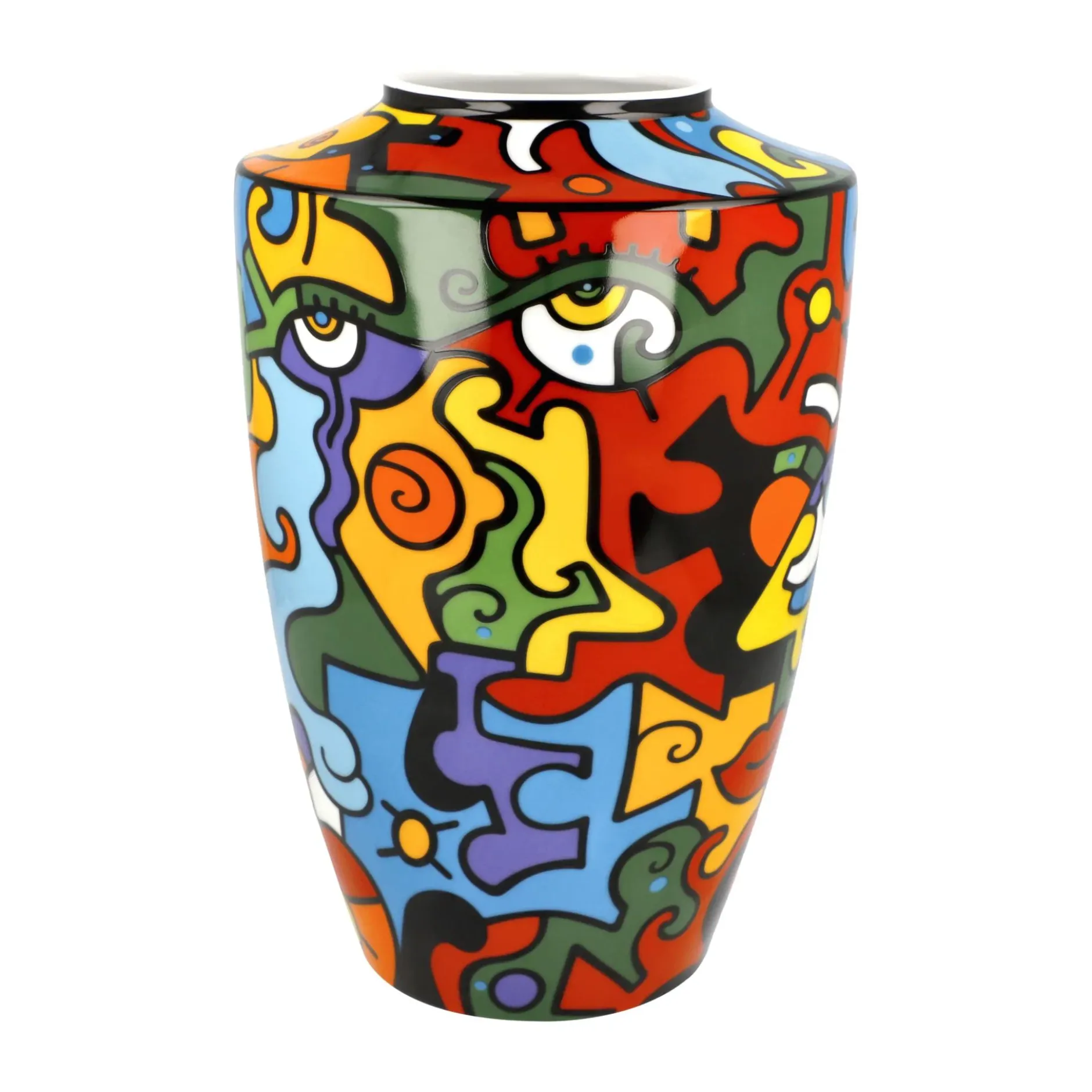 Porzellan Vase 'Abstract Vision' von Billy the Artist 16x24x16cm