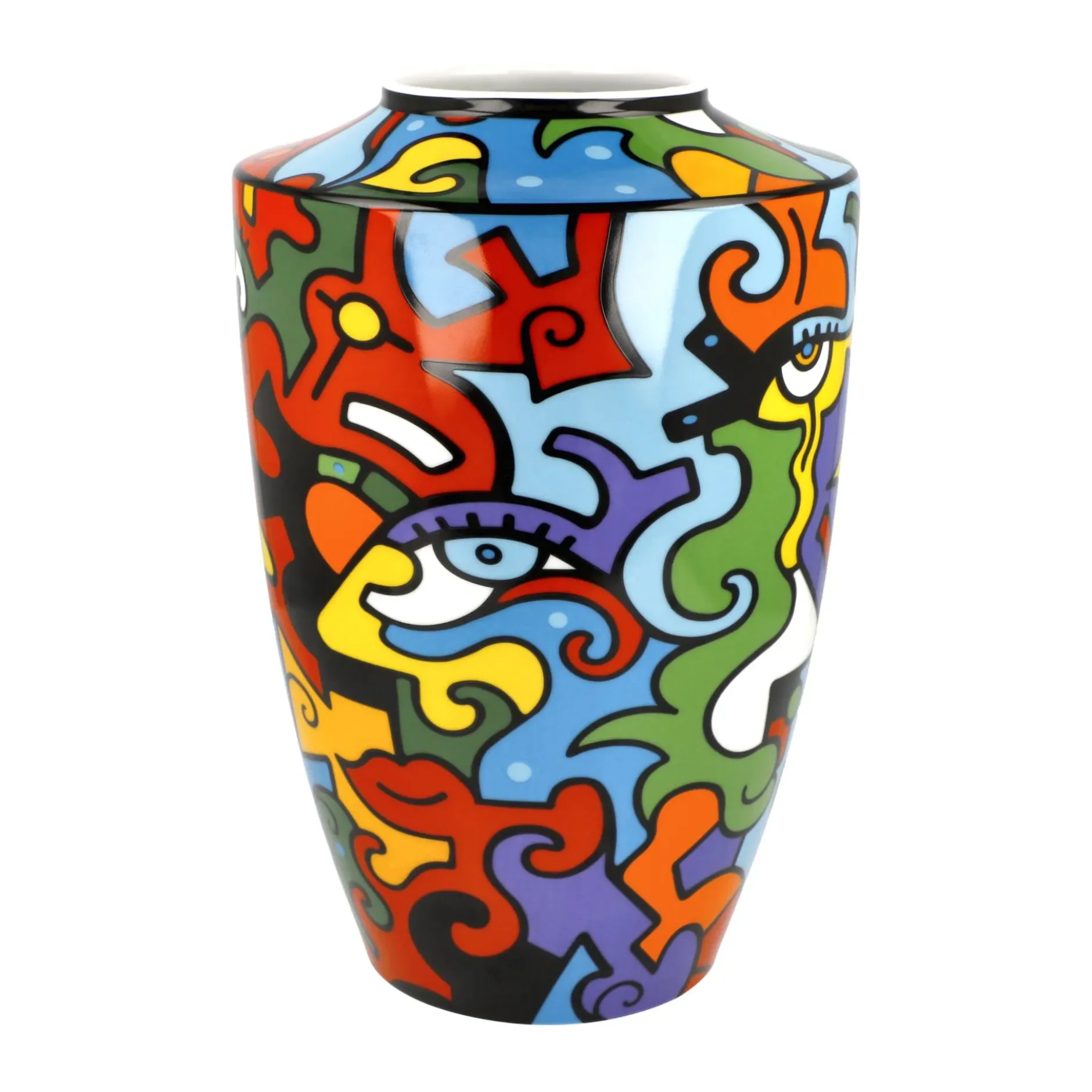 Porzellan Vase 'Abstract Vision' von Billy the Artist 16x24x16cm