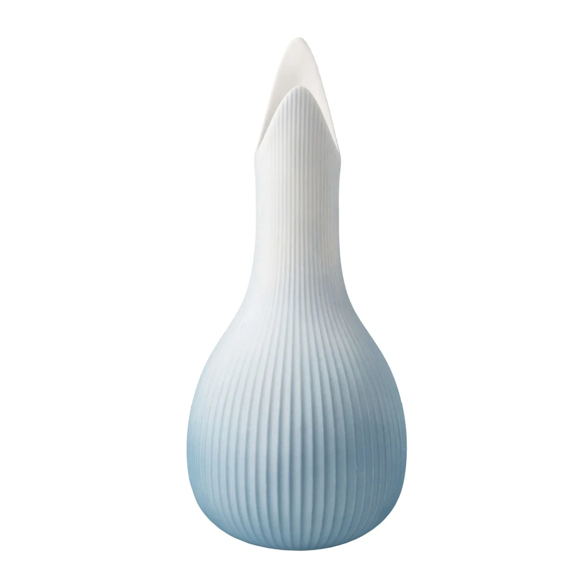 Porzellan Vase 'Azure Crest Raindrop' von Gabriele Strehle 11x25x11cm