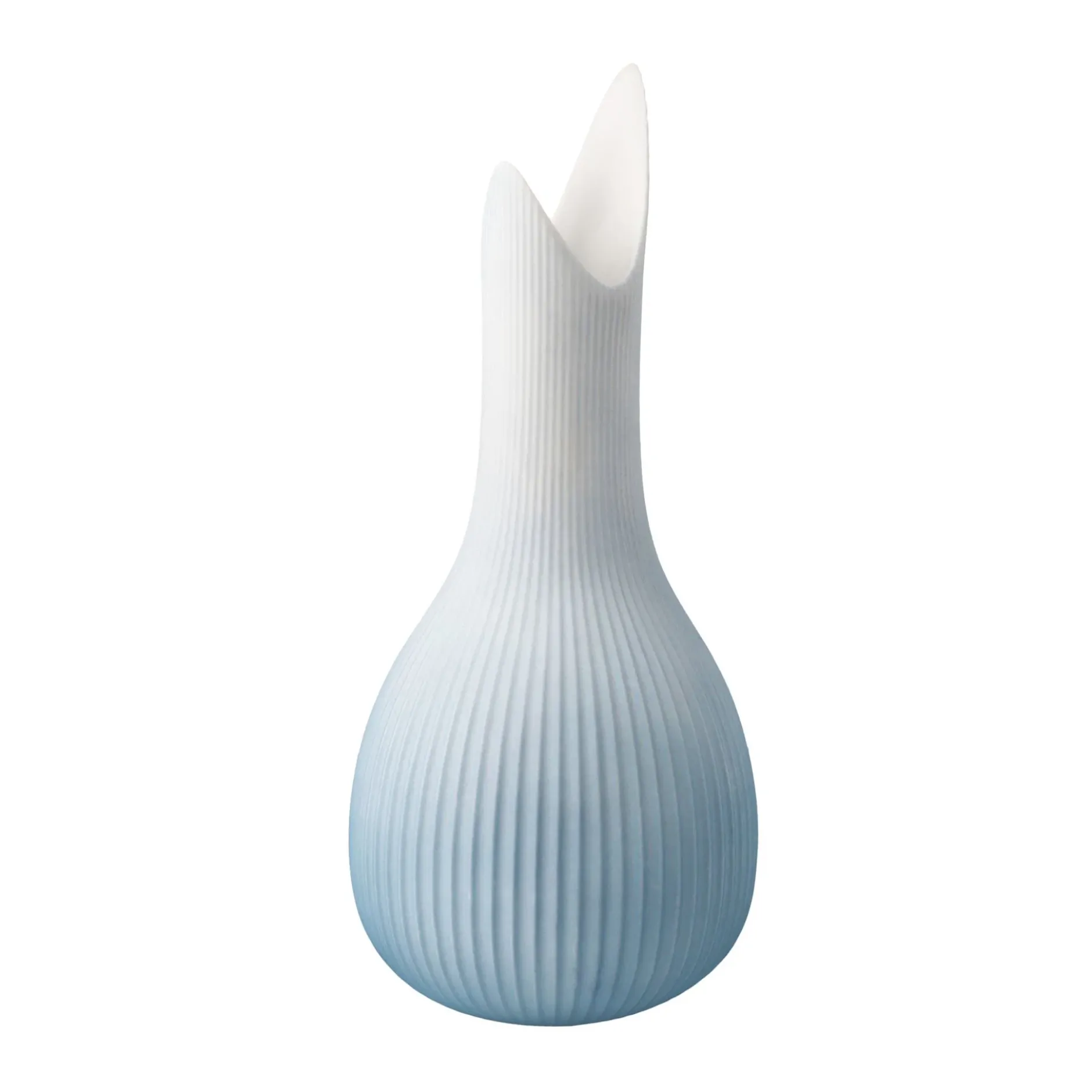 Porzellan Vase 'Azure Crest Raindrop' von Gabriele Strehle 11x25x11cm