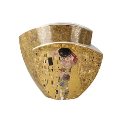 Porzellan Vase 'Golden Affection' von Gustav Klimt 10x20x22cm