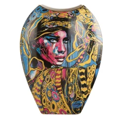 Porzellan Vase 'Golden Muse Aphrodite' von Lana Frey 11x30x22cm