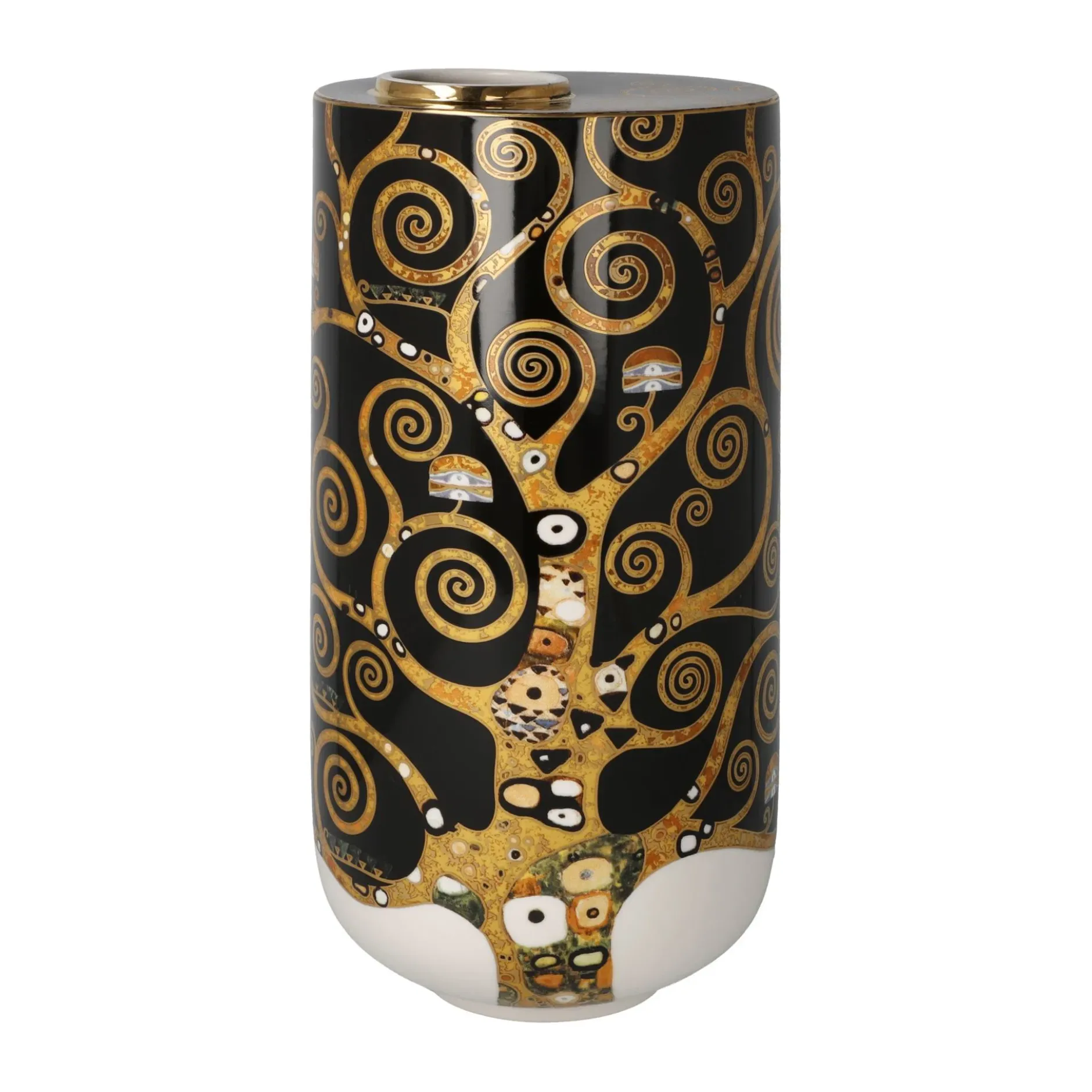 Porzellan Vase 'Golden Spiral Tree' von Gustav Klimt 12x25,5x12cm