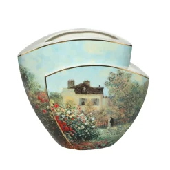 Porzellan Vase 'Idyllische Impression' von Claude Monet 33x29x16,5cm