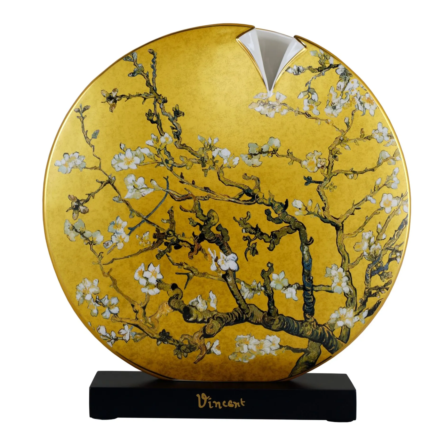 Porzellan Vase 'Springtime in Gold' von Vincent van Gogh 8x33,5x31cm