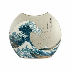 Porzellan Vase 'Wildes Meer' von Katsushika Hokusai 24x20x8cm