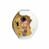 Porzellan Vase 'Zusammen sind wir eins' von Gustav Klimt 12x14x7,5cm