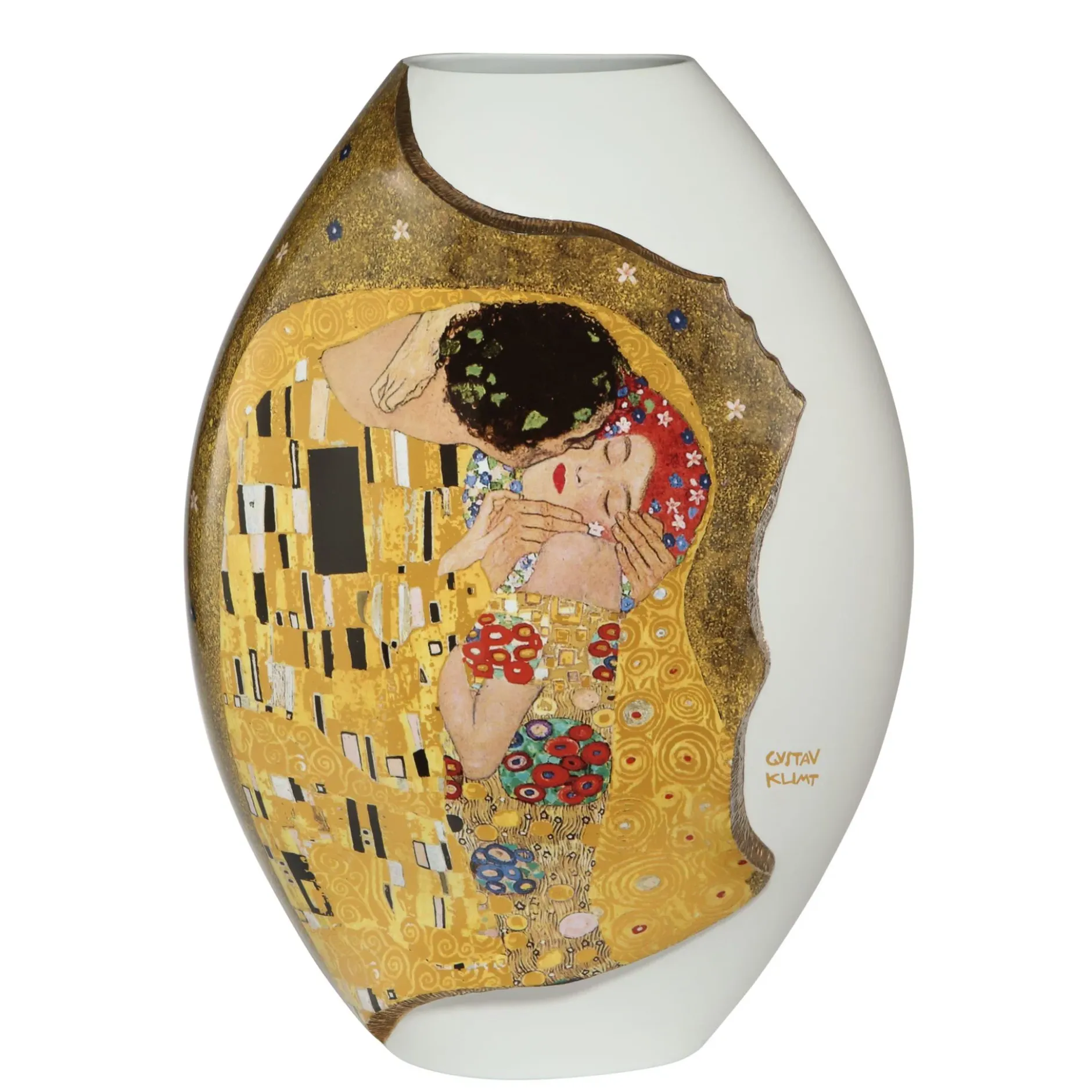 Porzellan Vase 'Zusammen sind wir eins 2' von Gustav Klimt 23x46x34cm