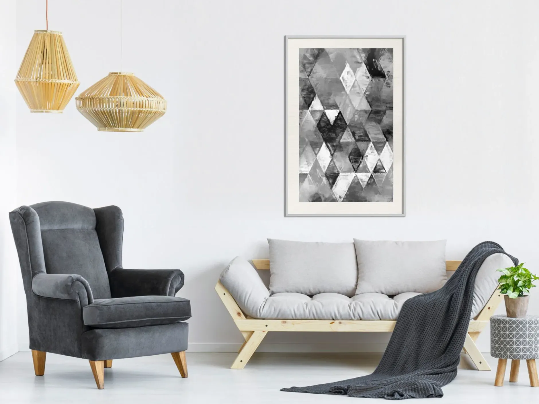 Poster 'Abstract Diamonds'