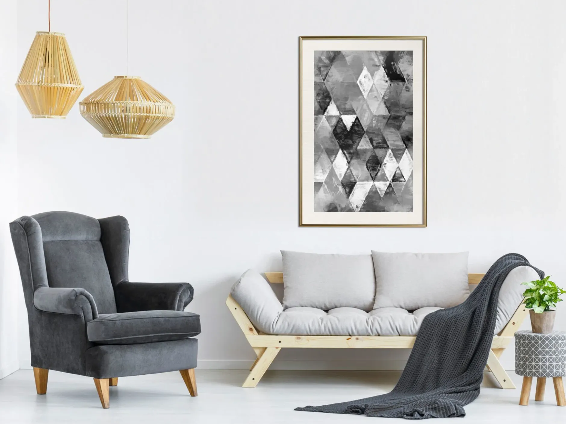 Poster 'Abstract Diamonds'