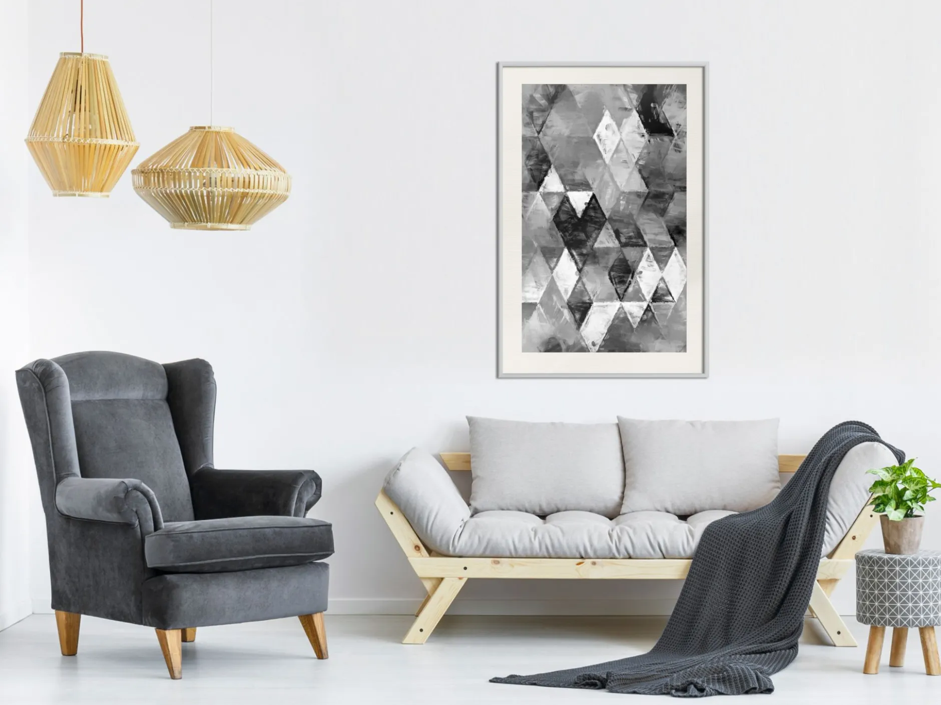 Poster 'Abstract Diamonds'