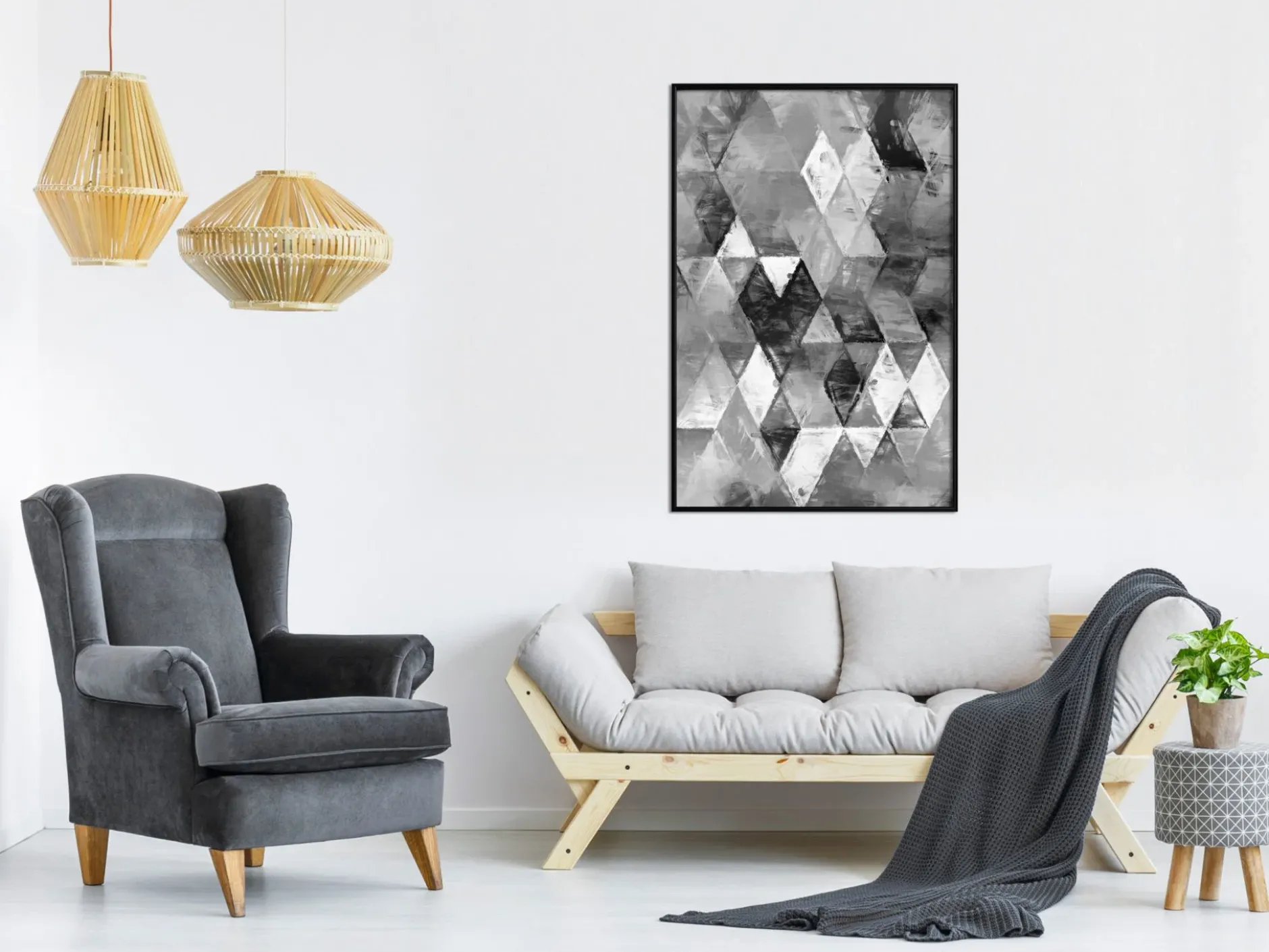 Poster 'Abstract Diamonds'