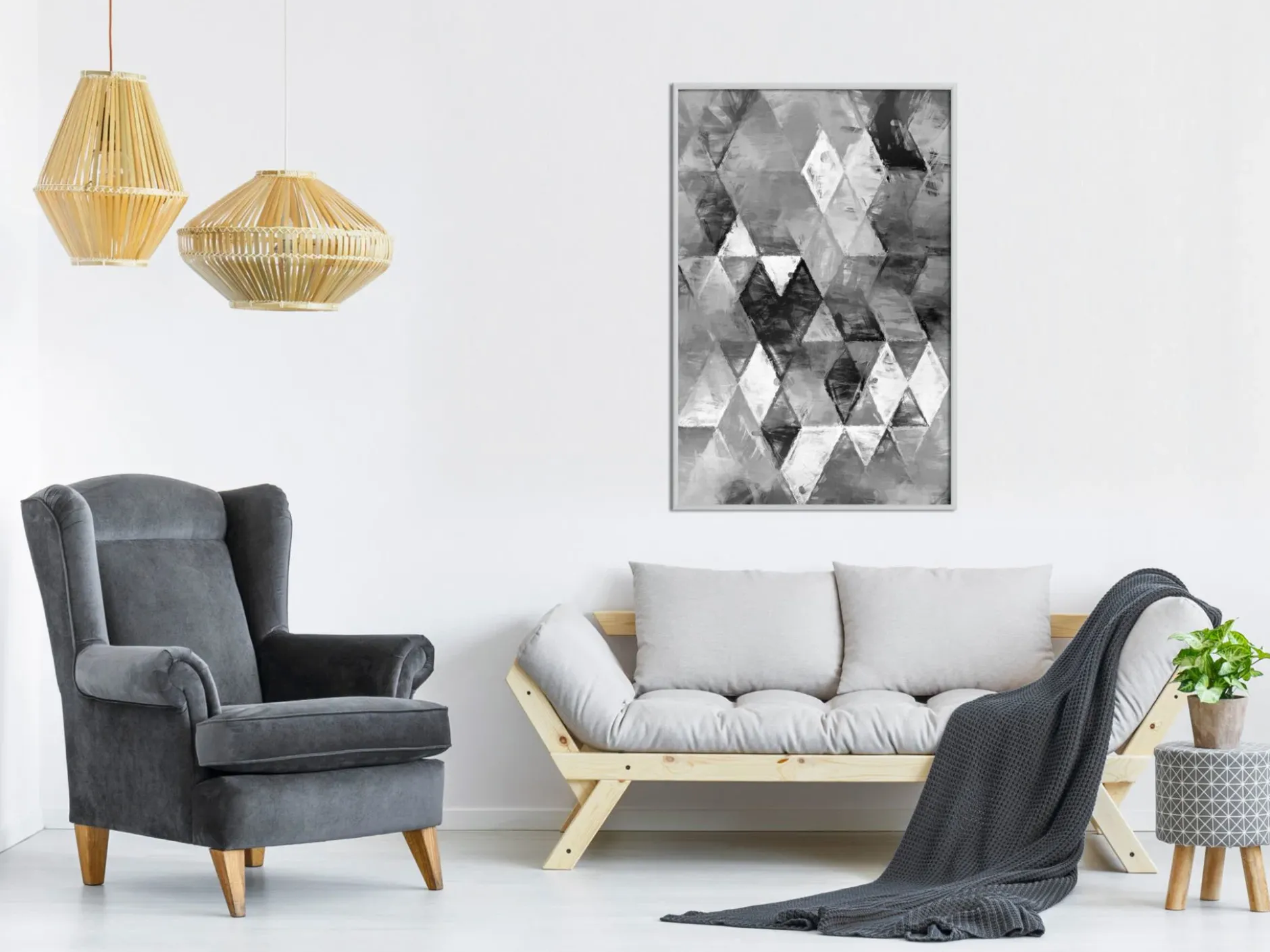 Poster 'Abstract Diamonds'