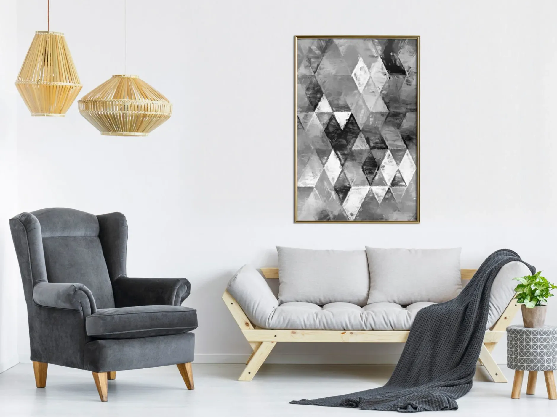 Poster 'Abstract Diamonds'