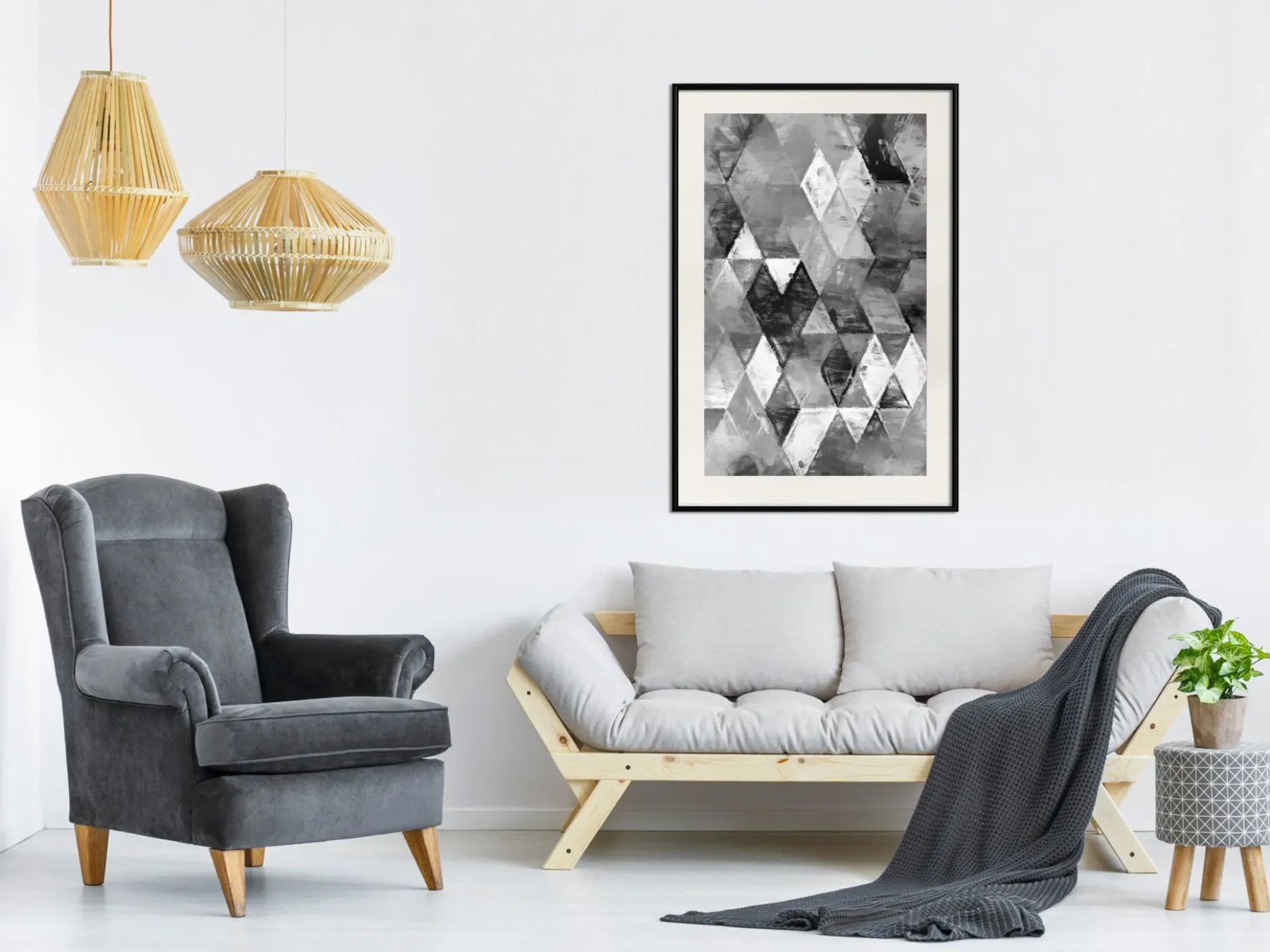 Poster 'Abstract Diamonds'