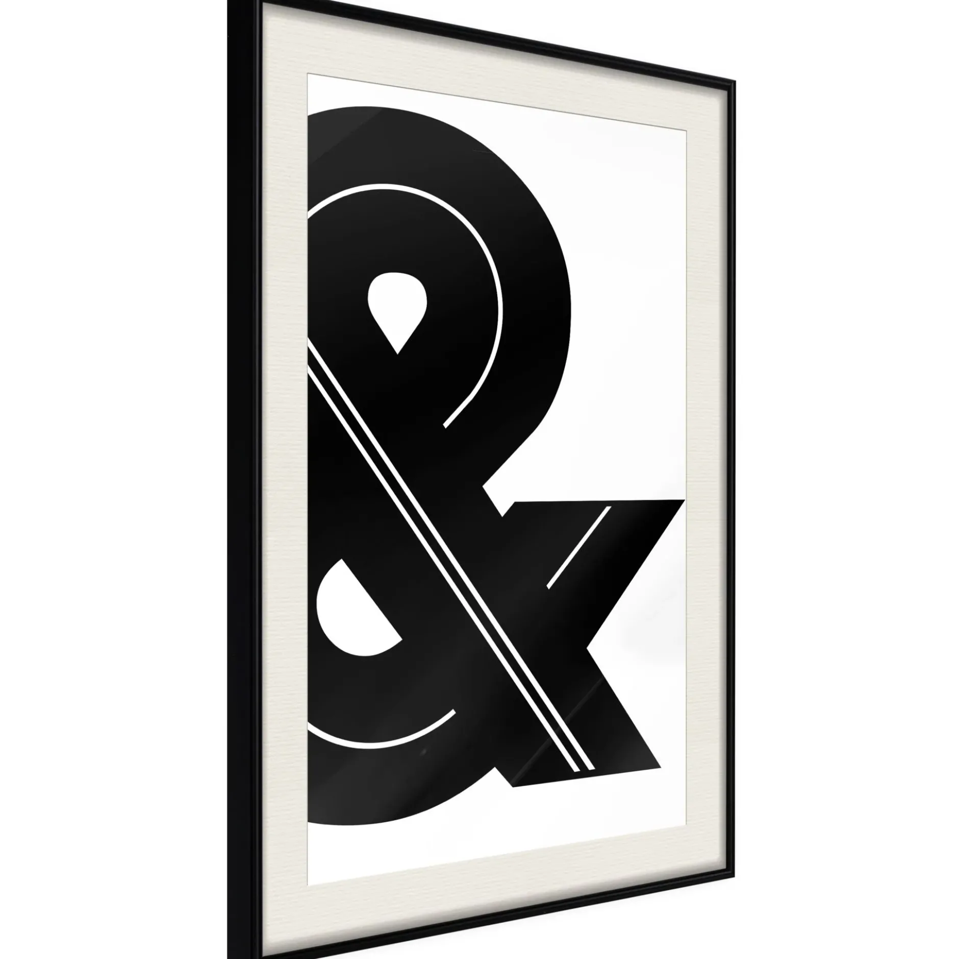 Poster 'Ampersand (Black and White)'