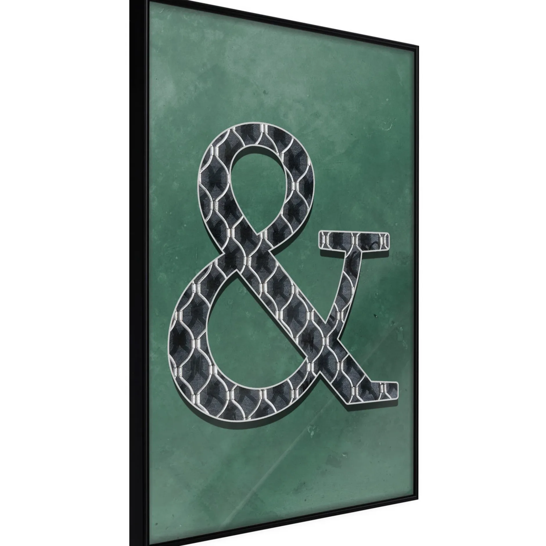 Poster 'Ampersand on Green Background'