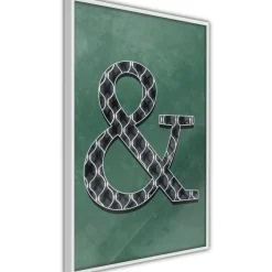 Poster 'Ampersand on Green Background'