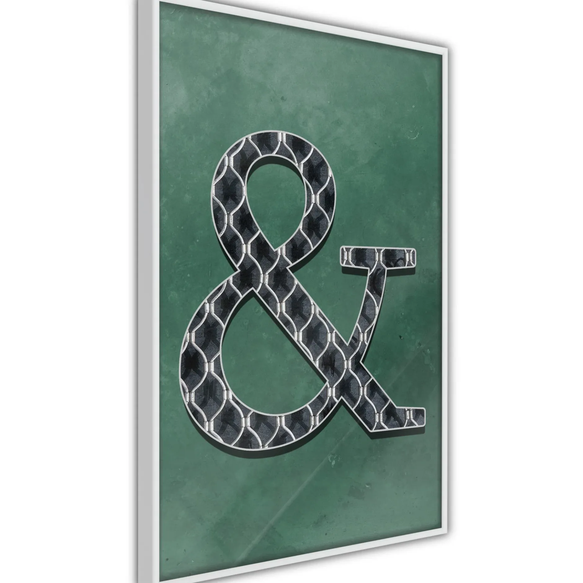 Poster 'Ampersand on Green Background'