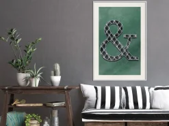 Poster 'Ampersand on Green Background'