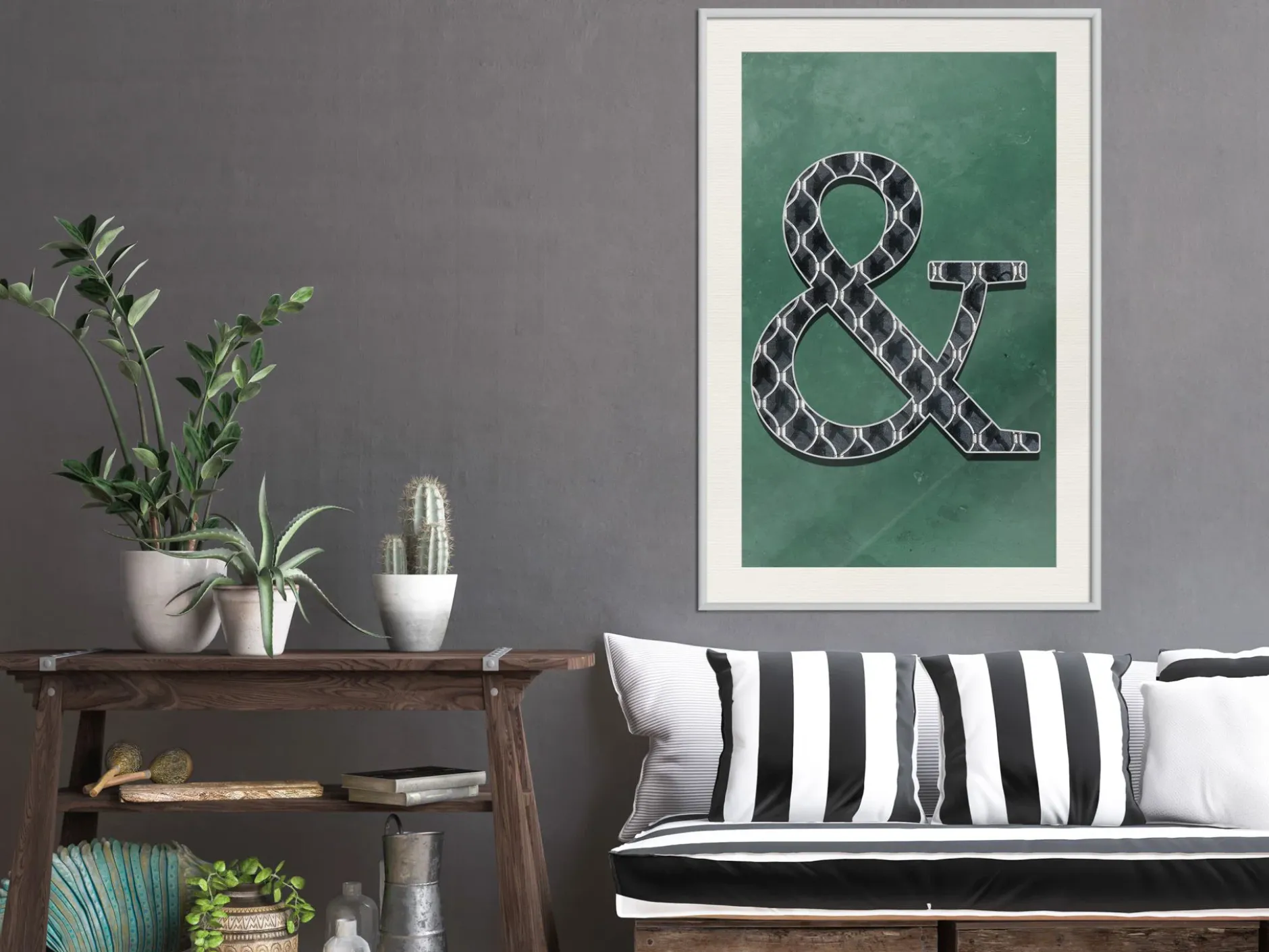 Poster 'Ampersand on Green Background'