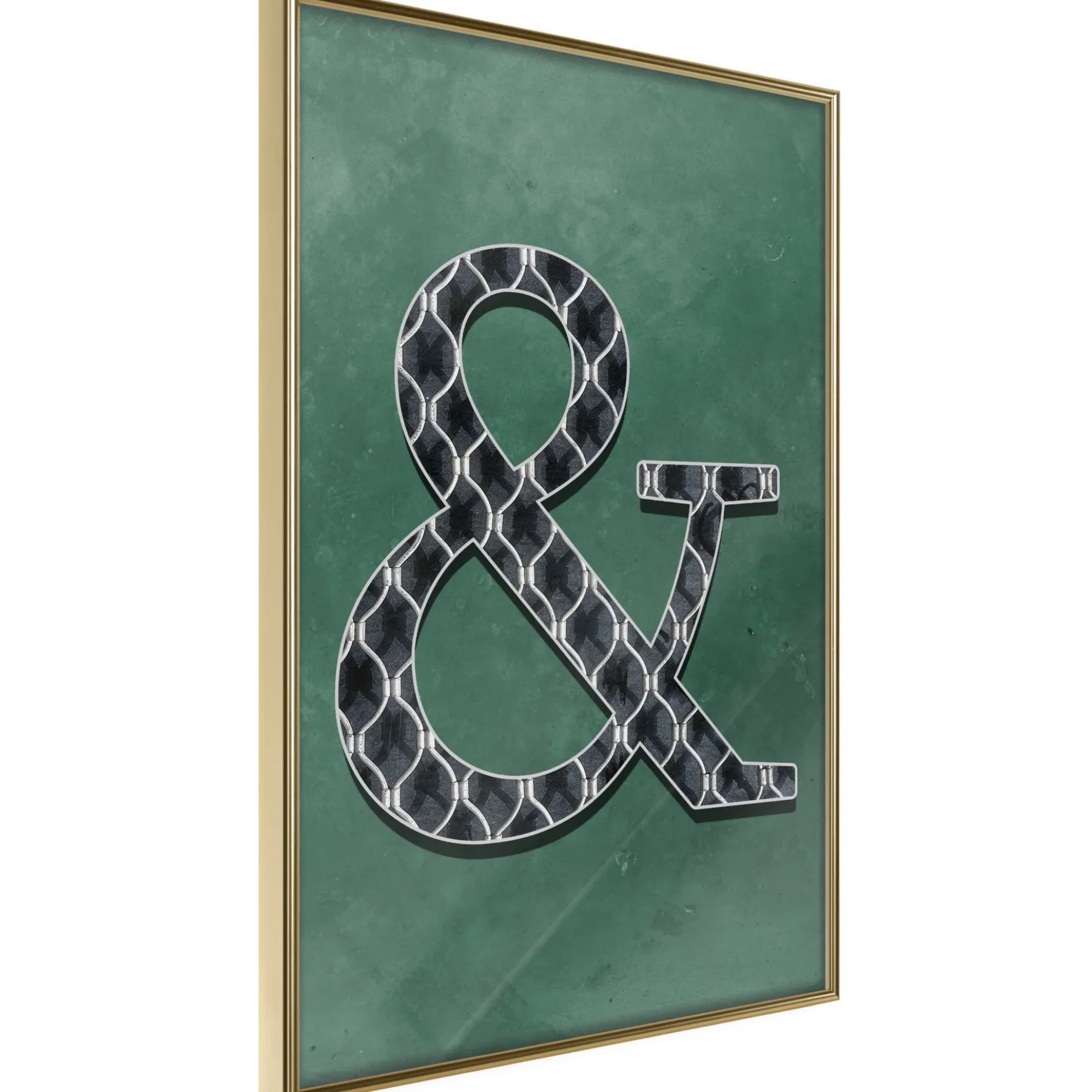 Poster 'Ampersand on Green Background'