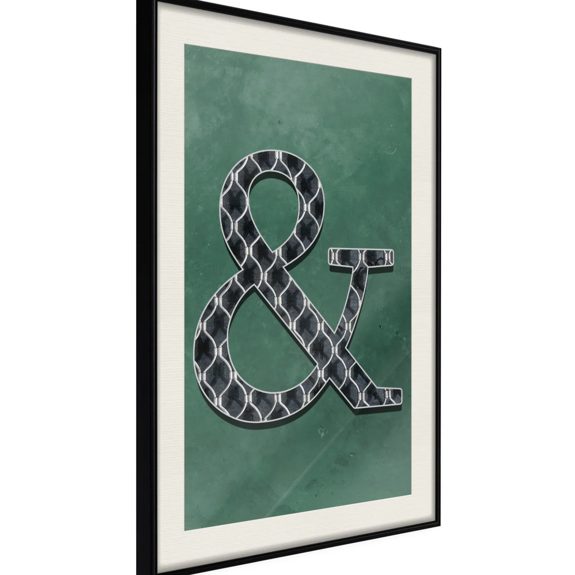 Poster 'Ampersand on Green Background'