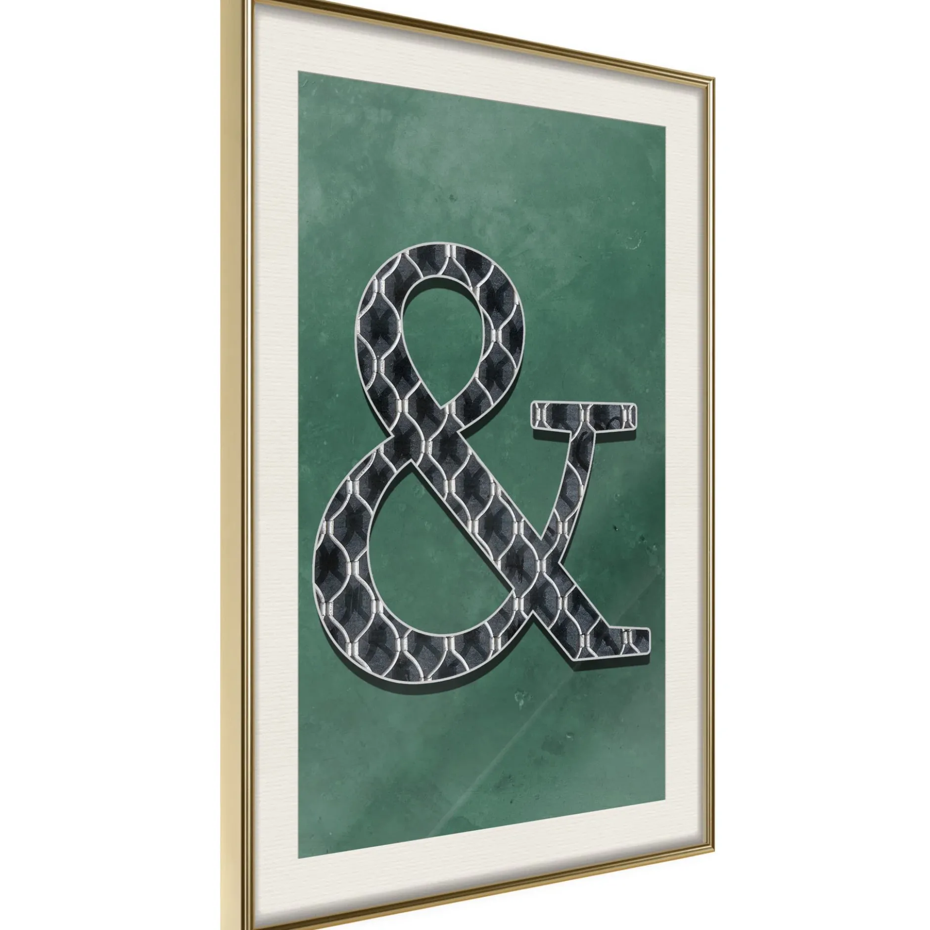 Poster 'Ampersand on Green Background'