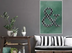 Poster 'Ampersand on Green Background'