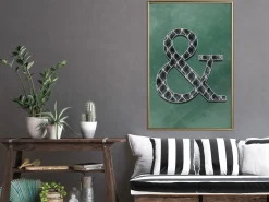 Poster 'Ampersand on Green Background'