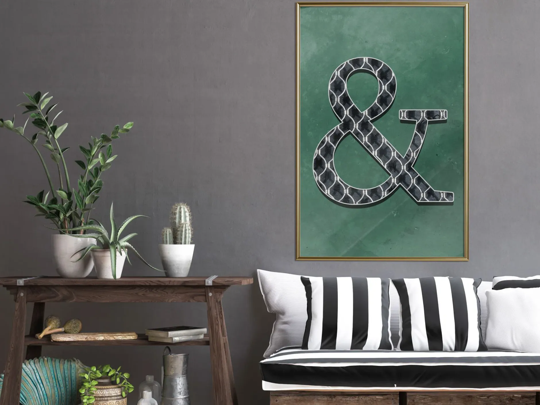 Poster 'Ampersand on Green Background'