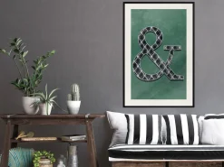 Poster 'Ampersand on Green Background'